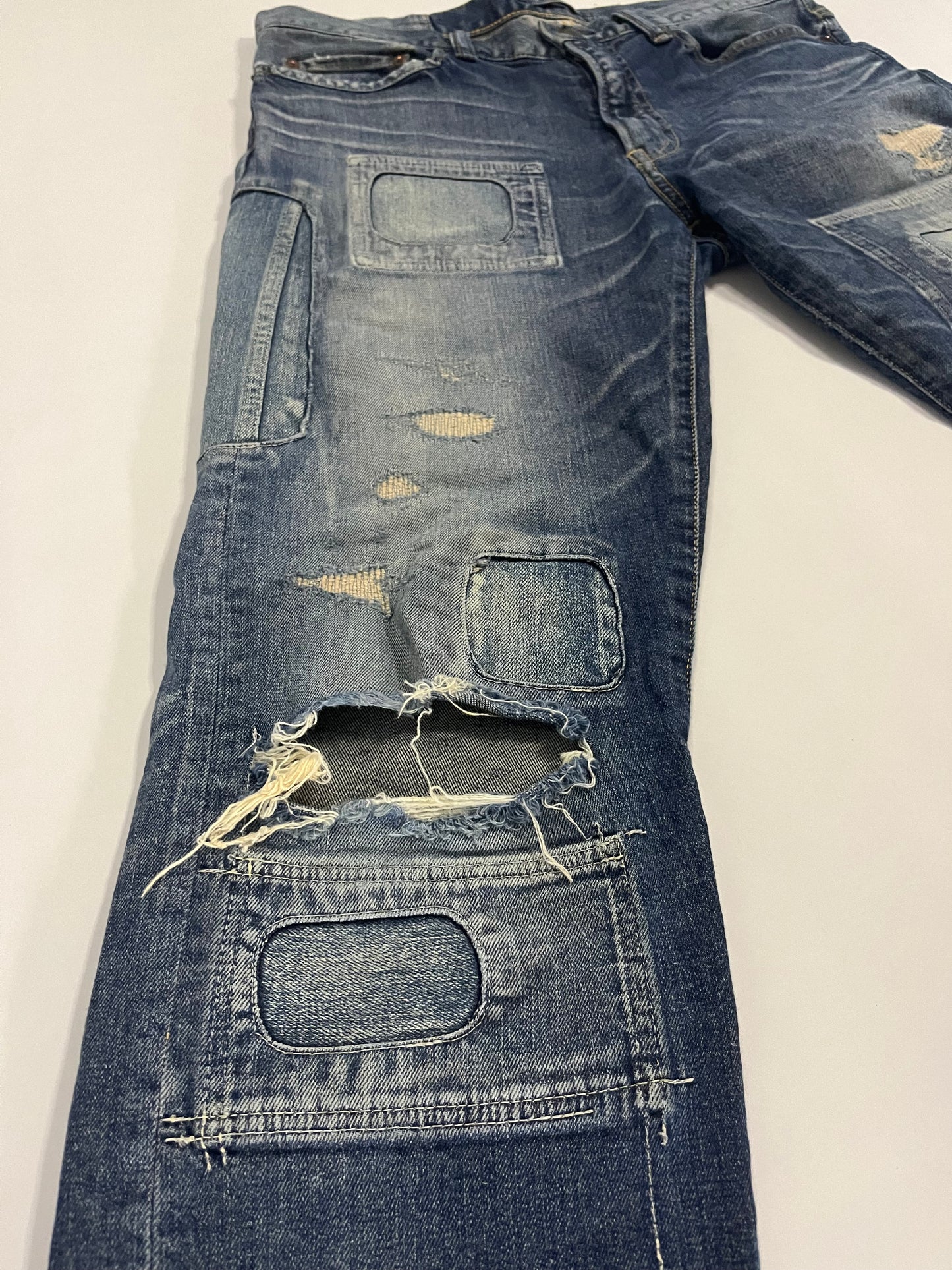 Mihara Yasuhiro Ripped Denim Jeans