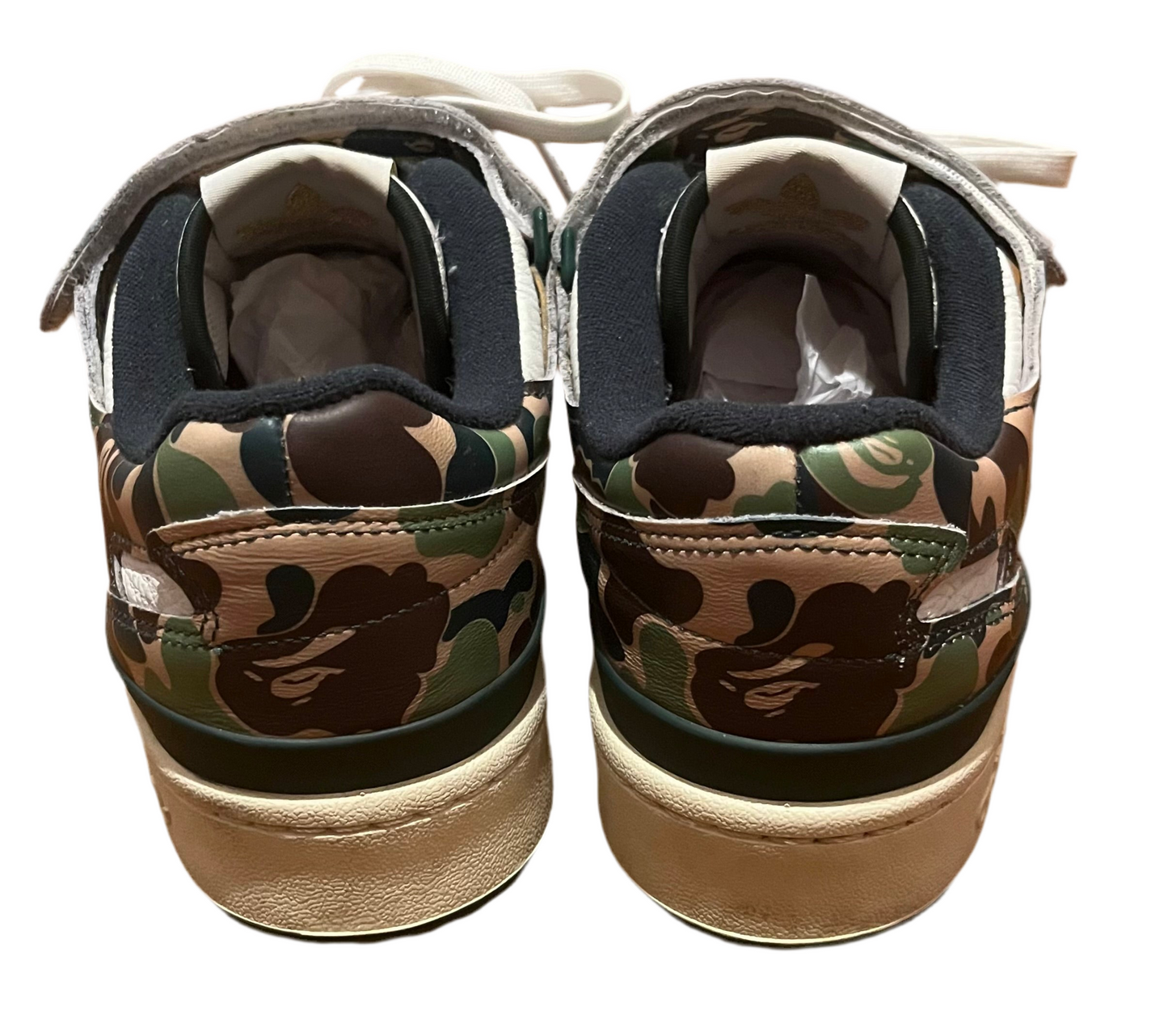 A Bathing Ape x Adidas “30th Anniversary Green Camo” low sneakers