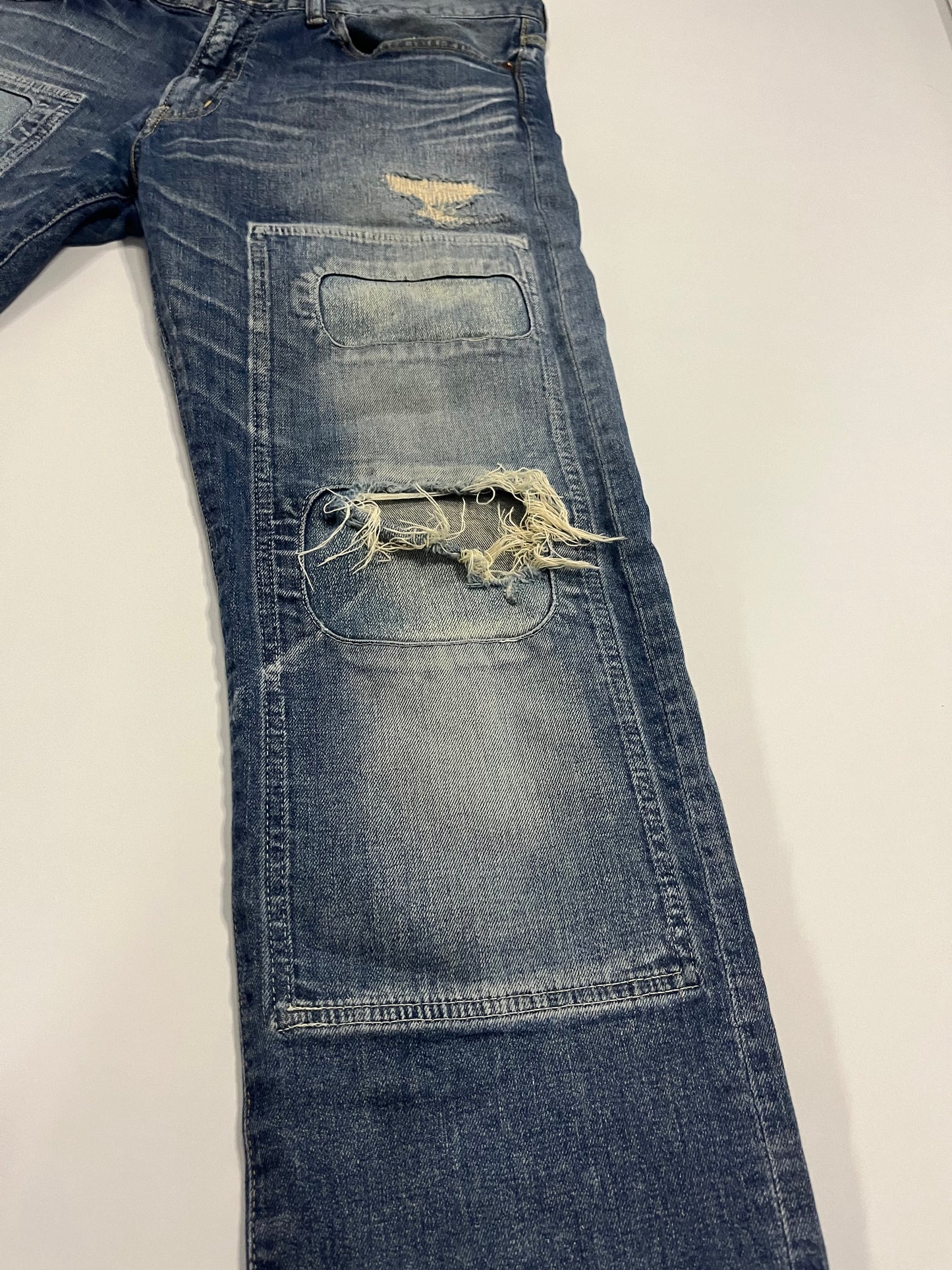 Mihara Yasuhiro Ripped Denim Jeans