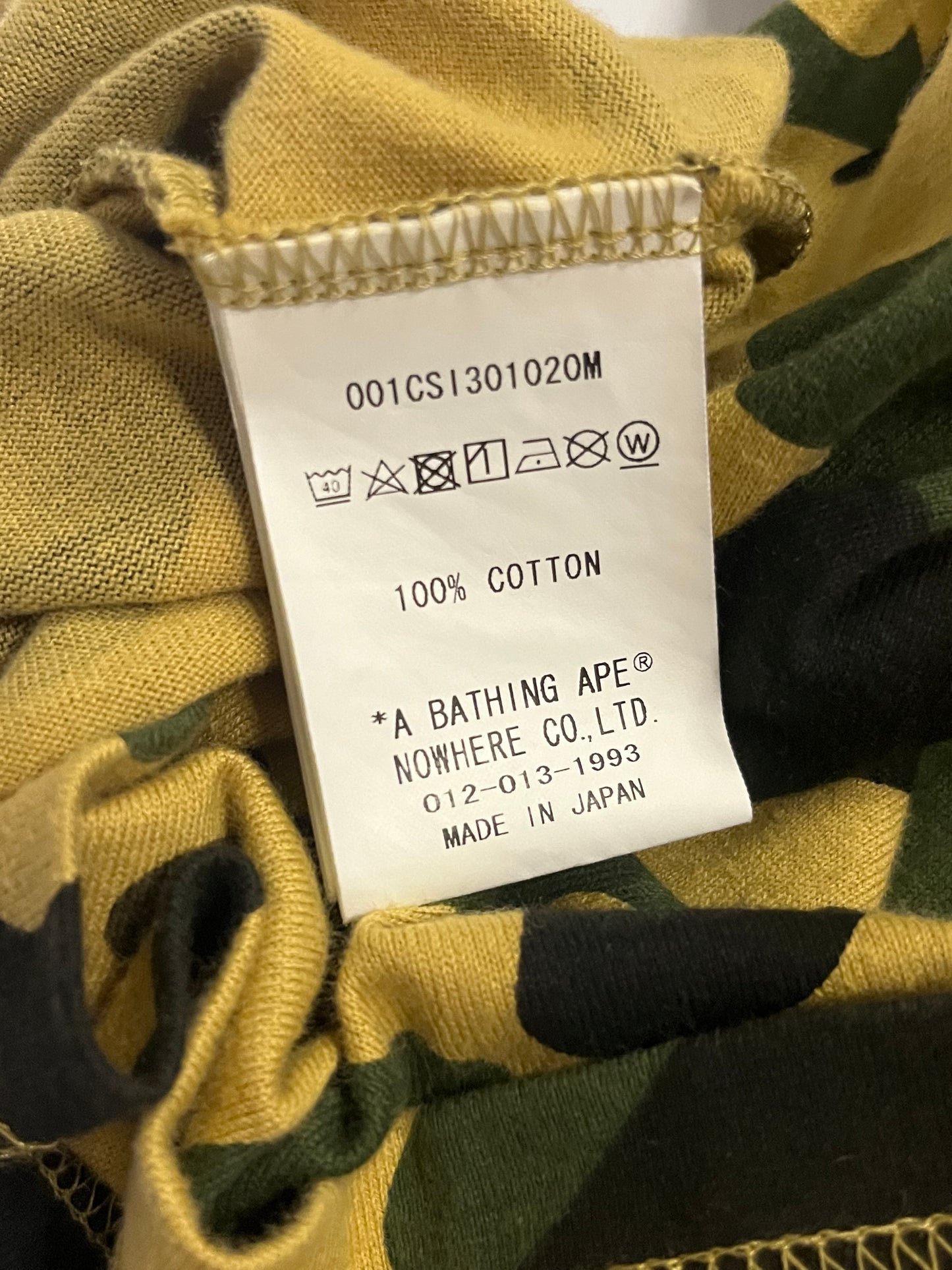 A Bathing Ape Camo College Tshirt