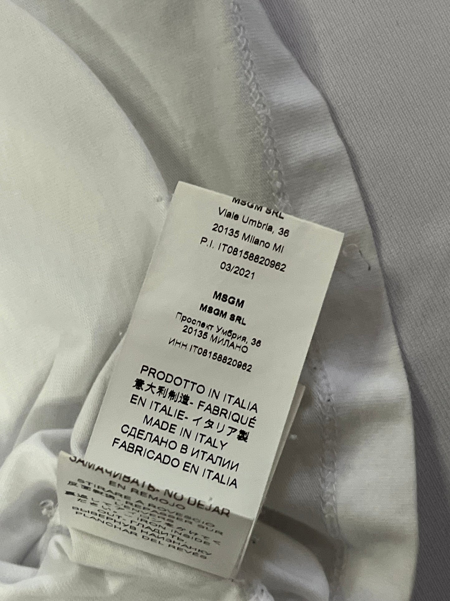 MSGM Logo Print Tshirt