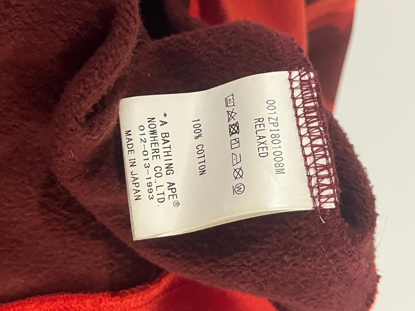 A Bathing Ape Full zip hoodie Red Camo