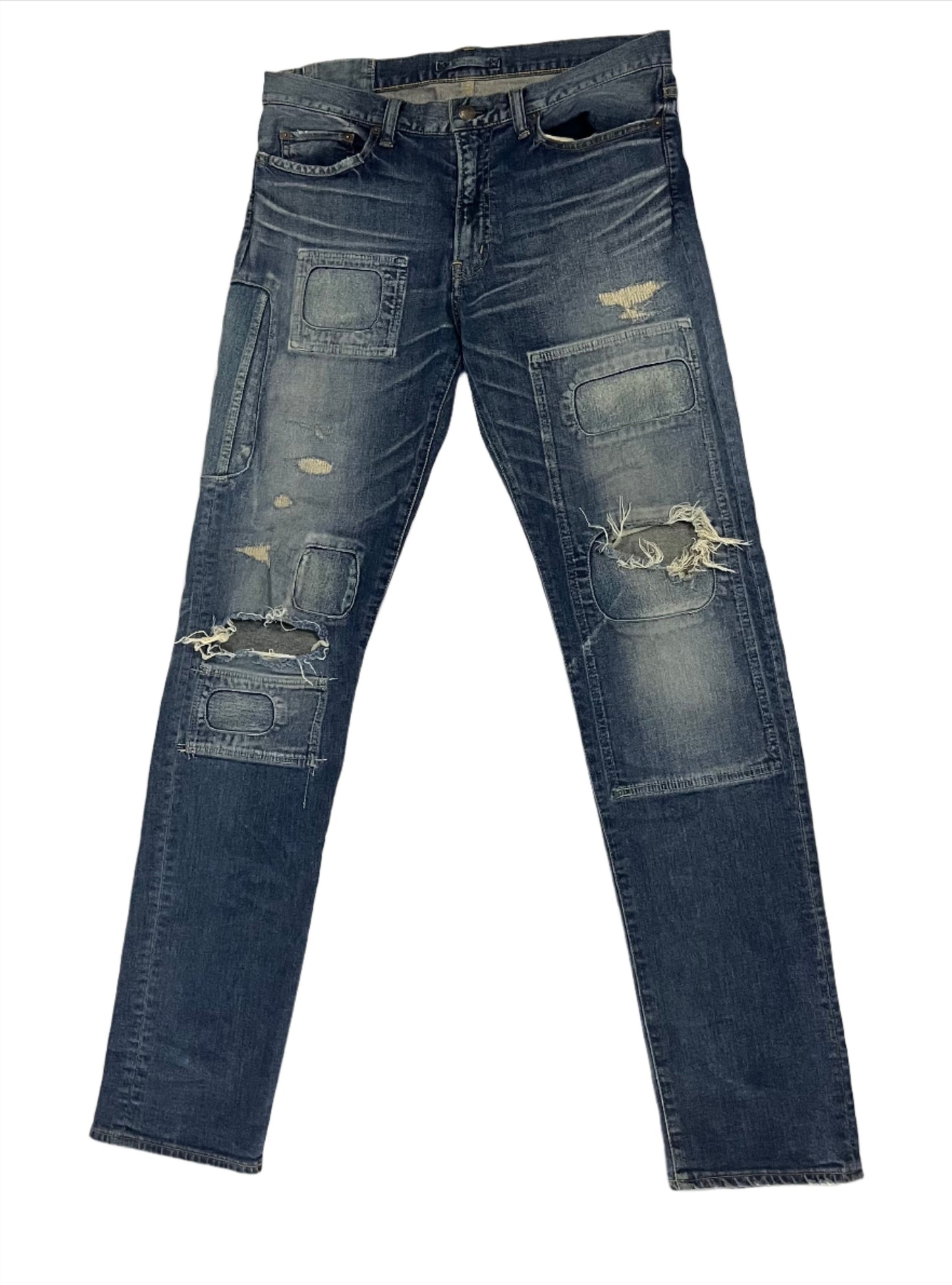 Mihara Yasuhiro Ripped Denim Jeans