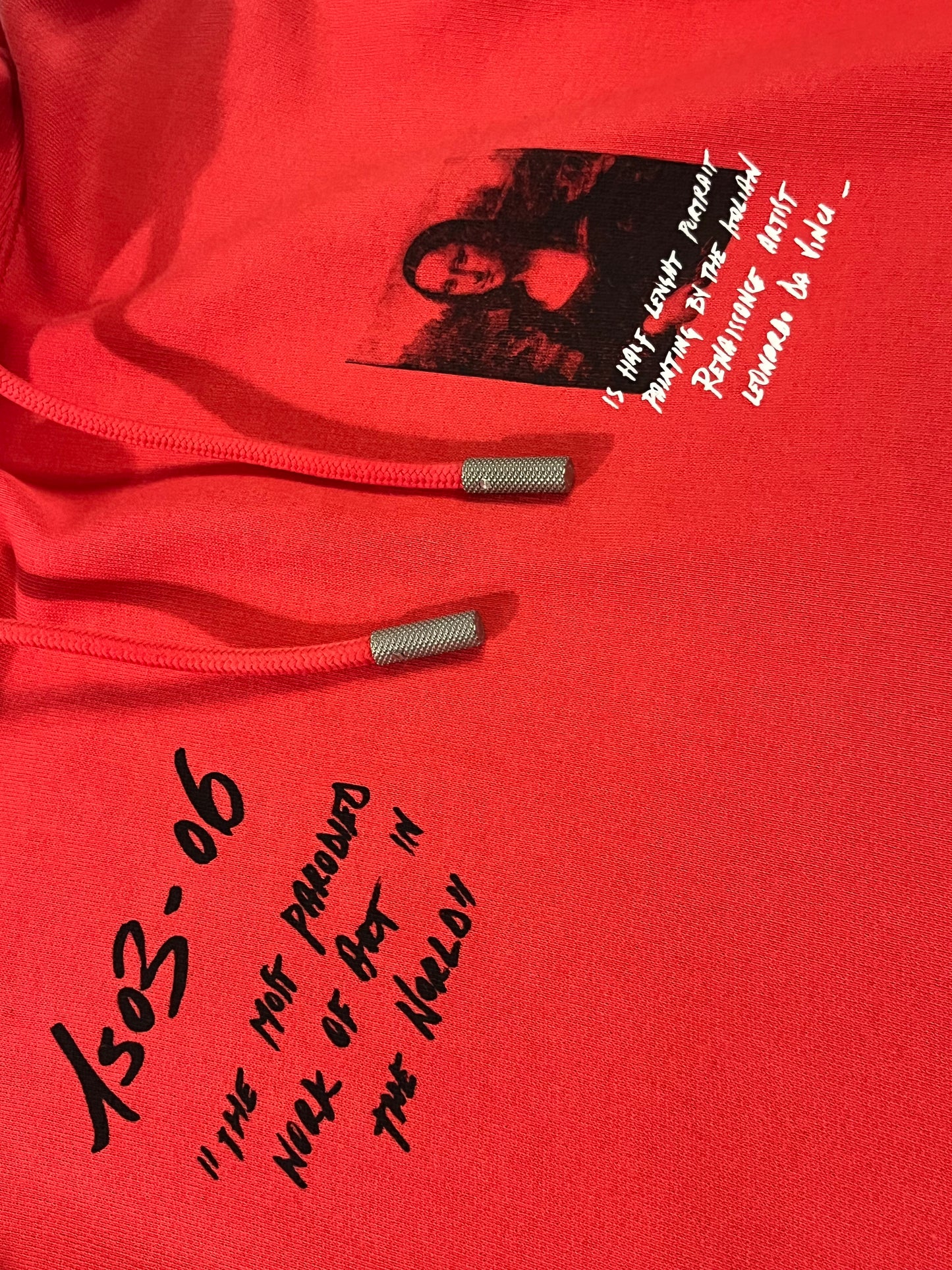 Off White Mona Lisa Hoodie Red
