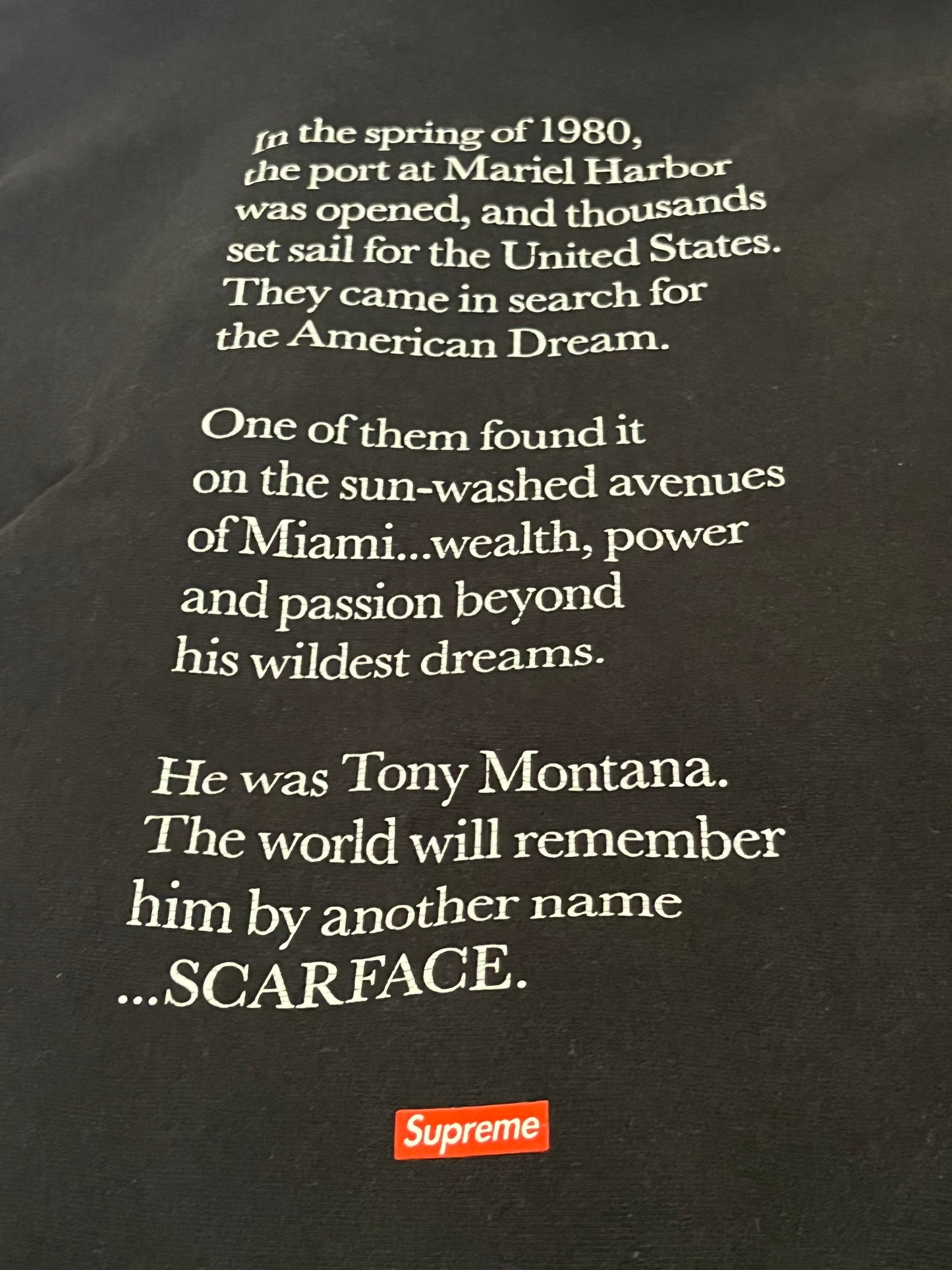 Supreme Scarface Hoodie Black