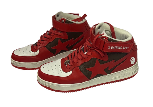 A Bathing Ape BAPESTA Mid Red