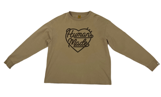 Human Made Heart L/S Tshirt Beige