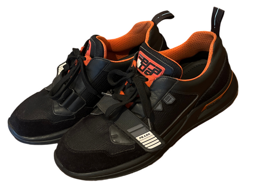 Prada Mechano Leather Trainers