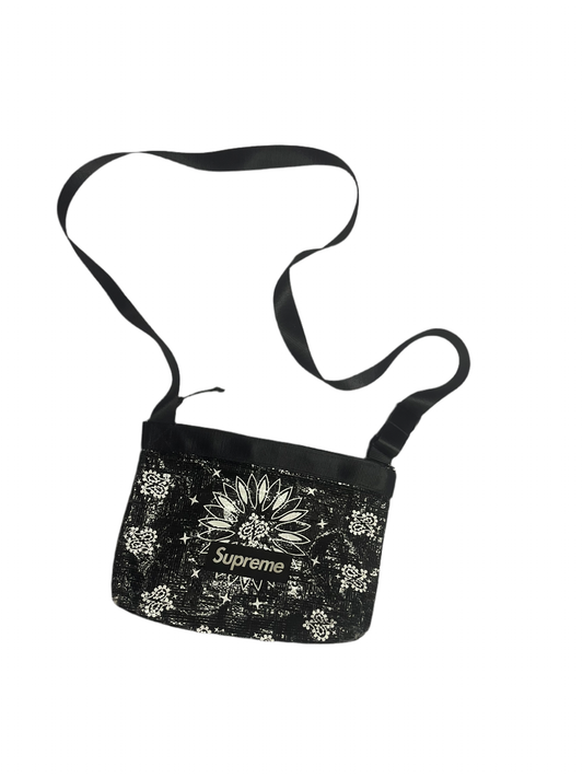 Supreme Bandana Tarp Side Bag Black