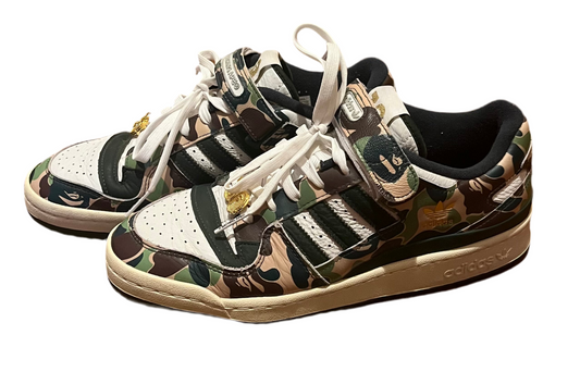 A Bathing Ape x Adidas “30th Anniversary Green Camo” low sneakers