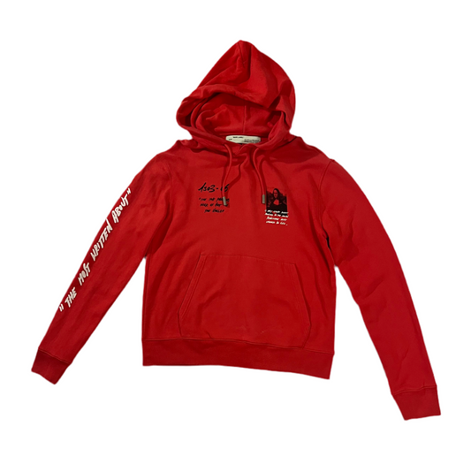 Off White Mona Lisa Hoodie Red