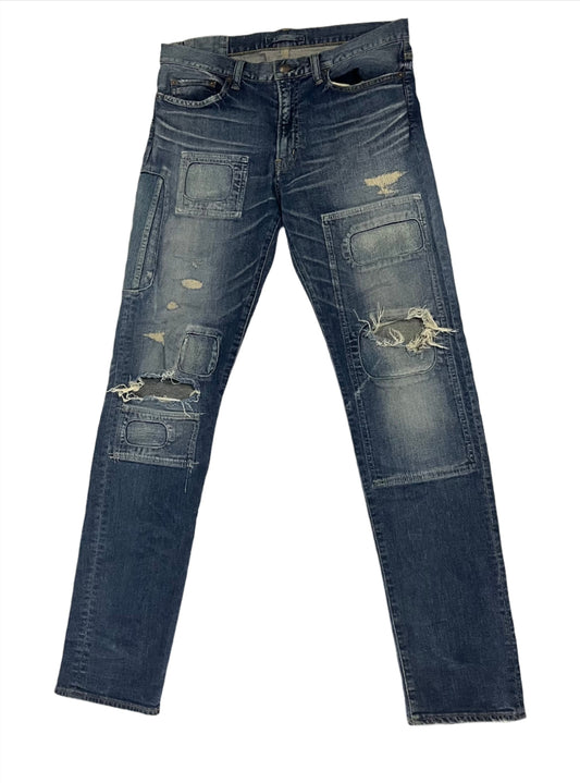 Mihara Yasuhiro Ripped Denim Jeans