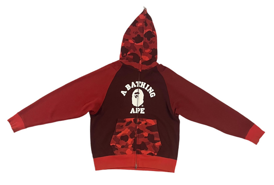 A Bathing Ape Full zip hoodie Red Camo